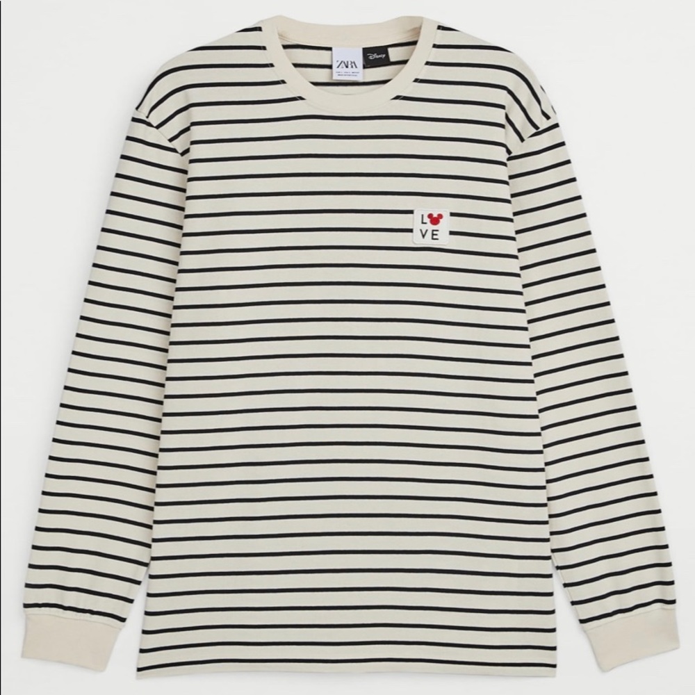 Zara M Long Sleeve Mickey logo t-shirt